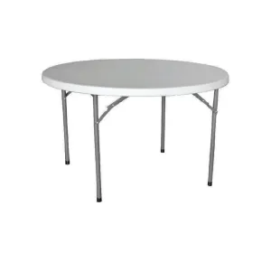 Lifestyle Folding Table Round 4ft White
