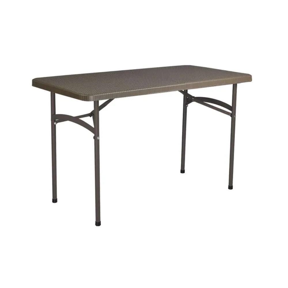 Lifestyle Folding Table Square 4ft Brown