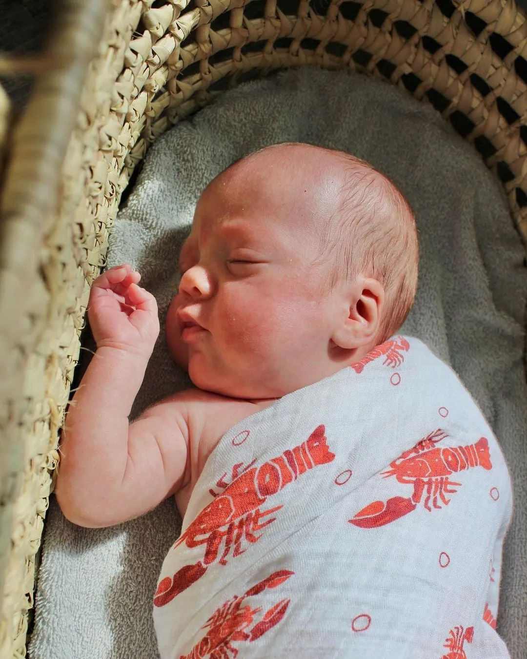 Little Hometown Heads and Tails Baby Muslin Swaddle Receiving Blanket