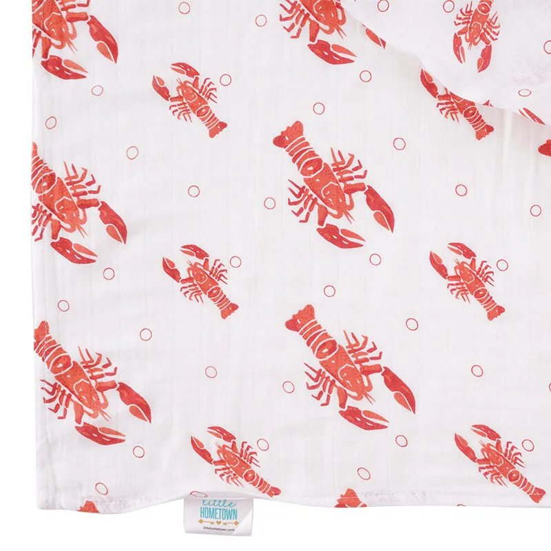 Little Hometown Heads and Tails Baby Muslin Swaddle Receiving Blanket