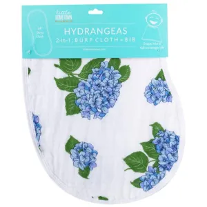 Little Hometown Hydrangeas Burp Cloth   Bib