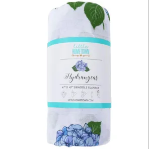 Little Hometown Hydrangeas Swaddle Blanket