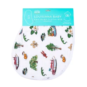 Little Hometown Louisiana Baby Burp and Bib