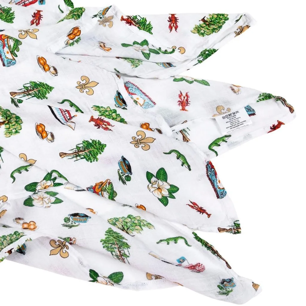 Little Hometown Louisiana Baby Swaddle Blanket
