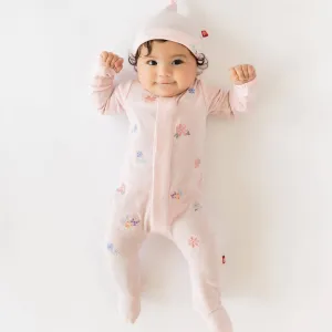 Magnetic Me Forget Me Not Embroidered Footie w/ Hat