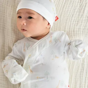 Magnetic Me White Serene Safari Gow & Hat Set NB-3M