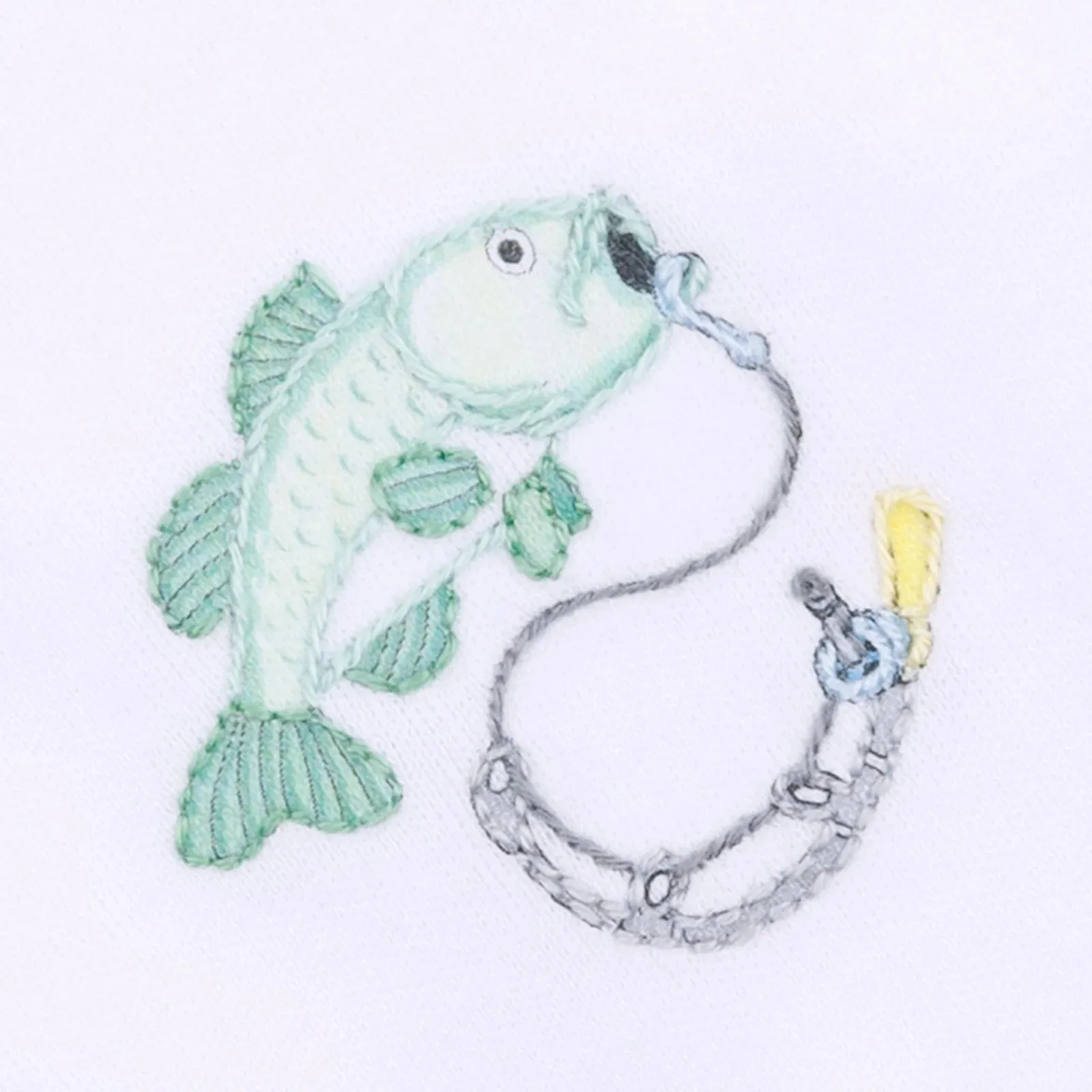 Magnolia Baby Hook, Line and Sinker Embroidered Zip Footie