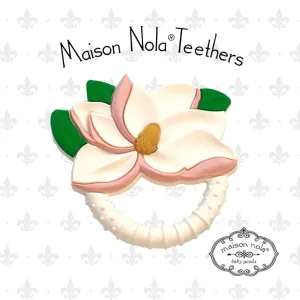 Maison Nola Magnolia Teether | Pink