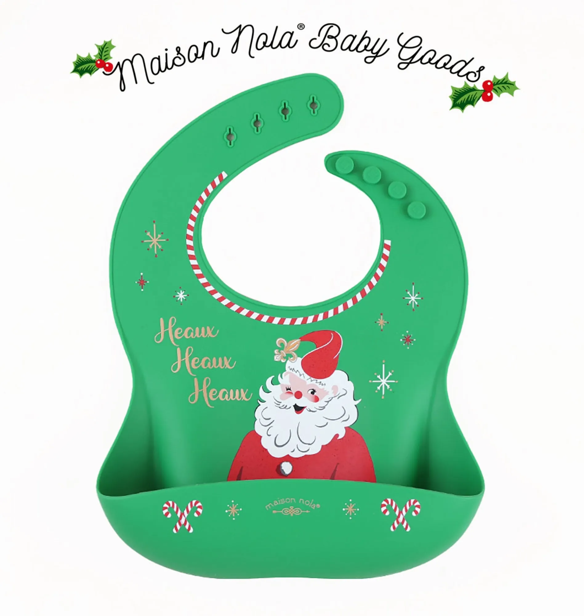 Maison Nola Santa Wink Silicone Bib
