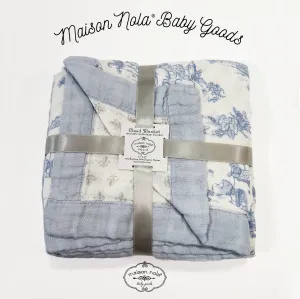 Maison Nola Storyland Cloud Blanket | Toile Blue