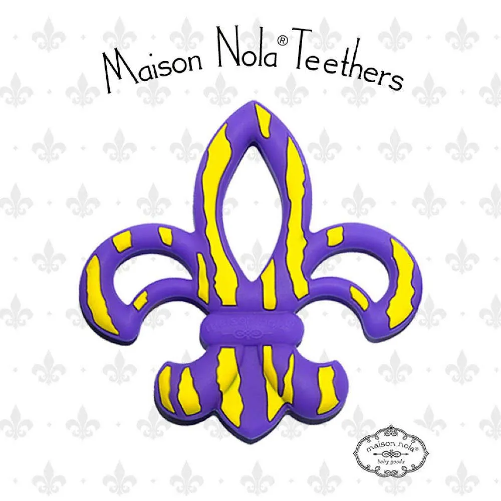 Maison Nola Storyland Fleur de Lis Tiger Stripe Teether