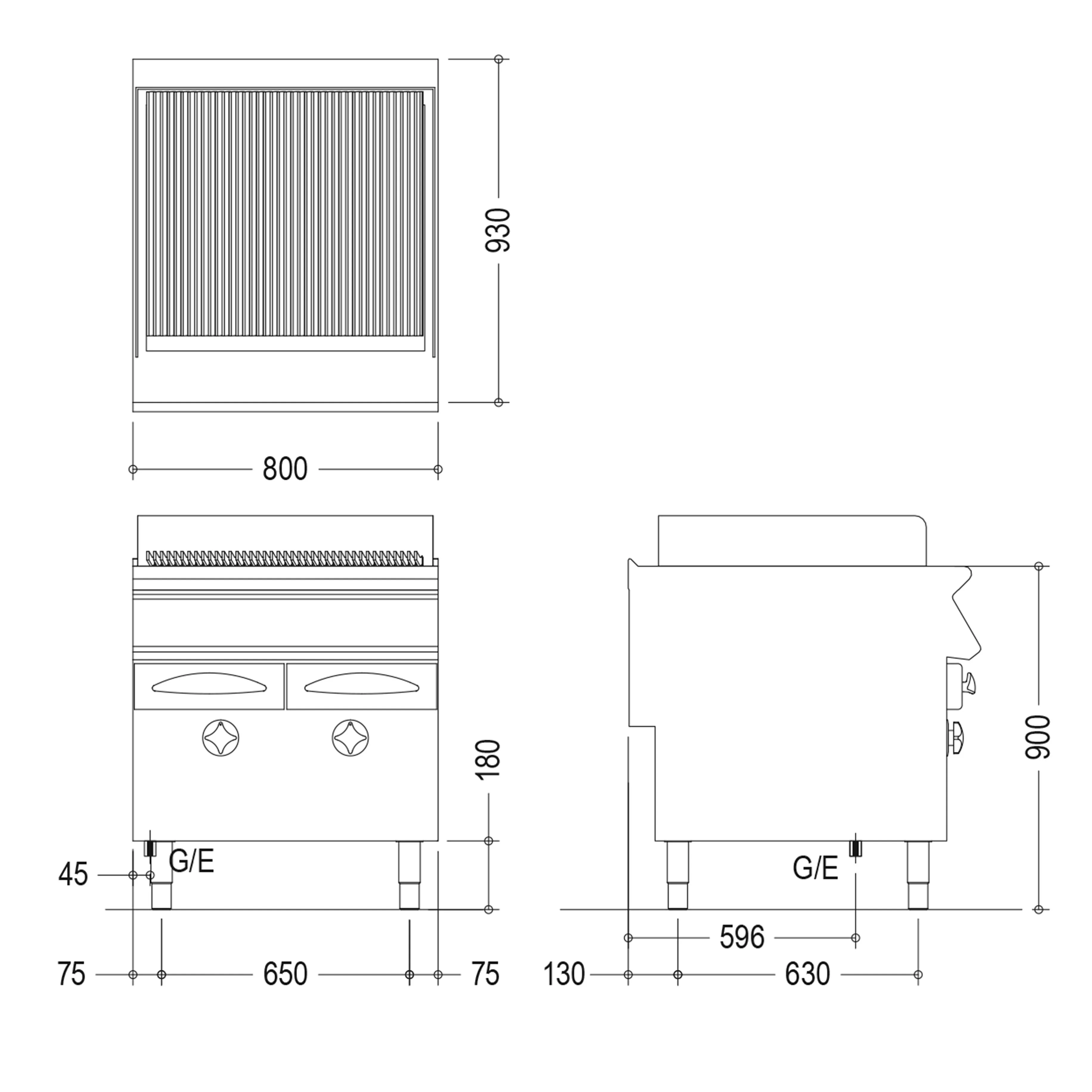 Mareno 90 Series Gas Radiant Gas Grill ANG98G