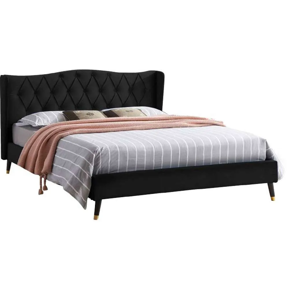 Medina Festo Queen Bed L1980 x W1530mm Black