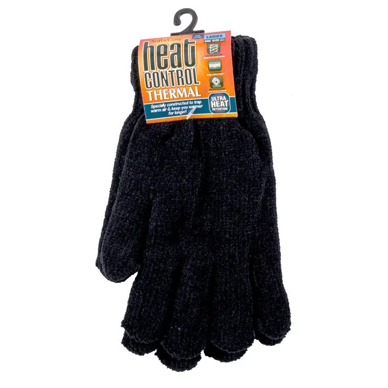 Mens Heat Control Gloves Black