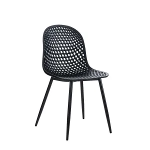 Mia Plastic Dining Chair Black