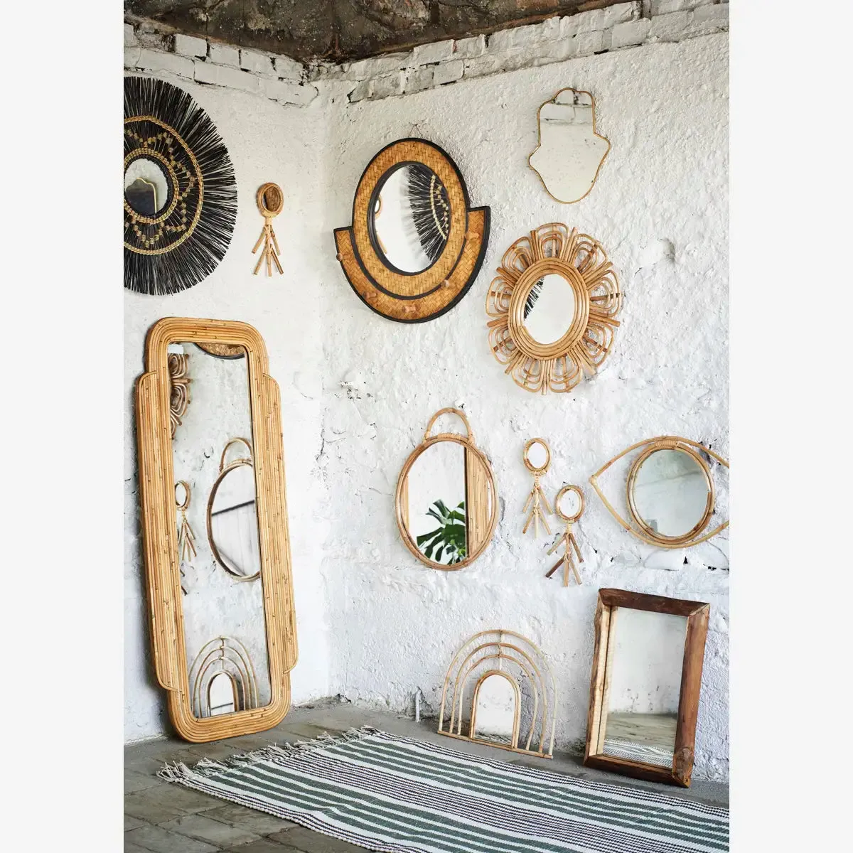 Mirror with Wooden Frame