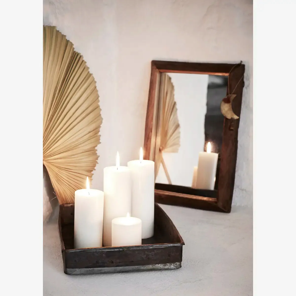 Mirror with Wooden Frame