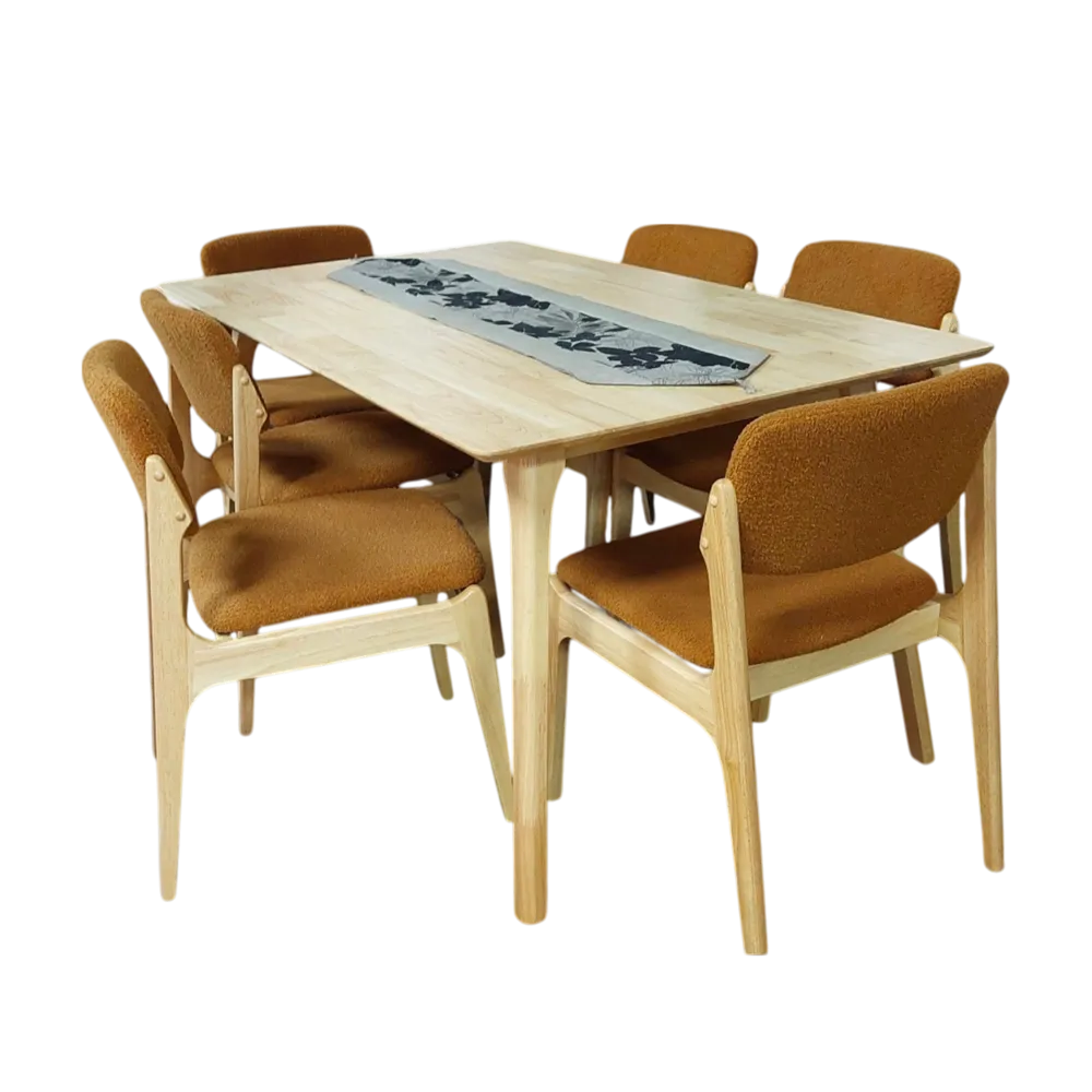 Mkh Dining Set 7pcs Natural
