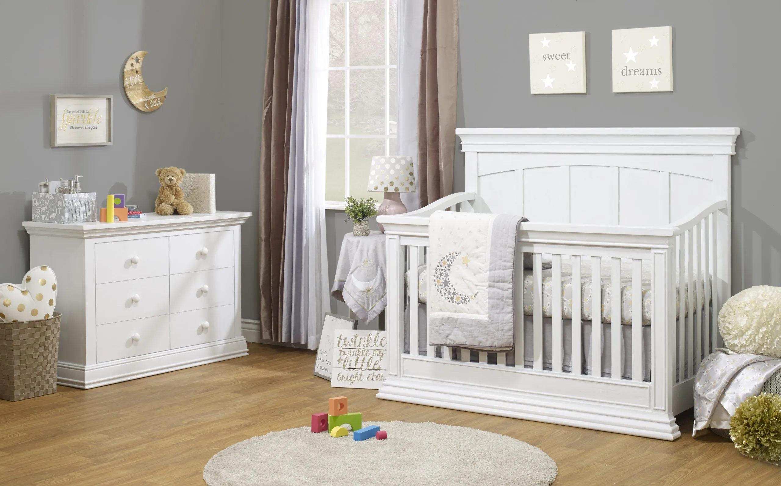 Modesto Convertible Crib - White