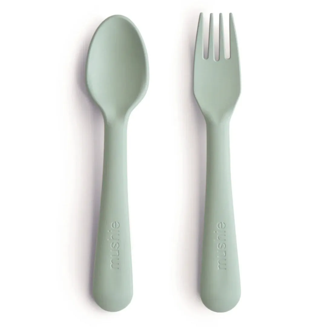 Mushie Dinnerware Fork & Spoon Set