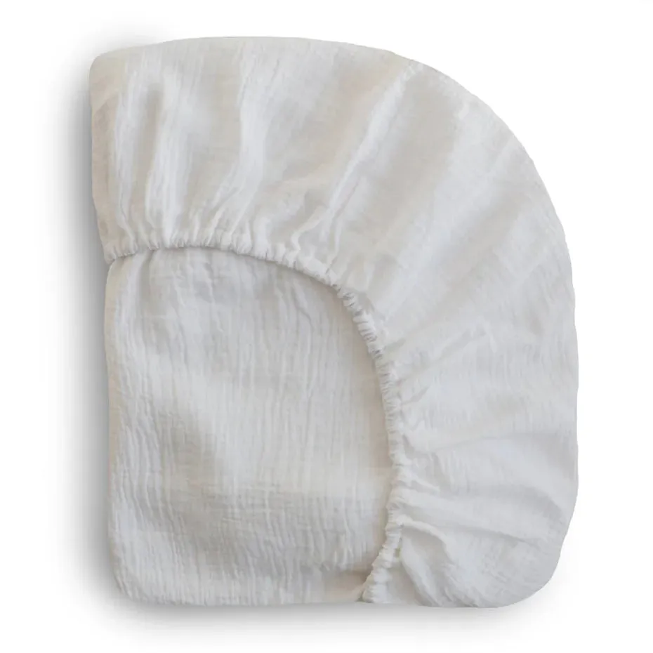 Mushie Mini Muslin Crib Sheet
