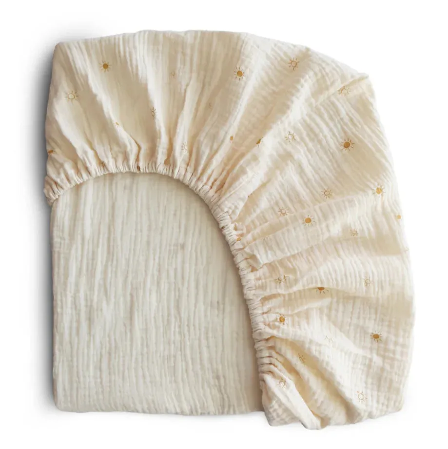 Mushie Mini Muslin Crib Sheet