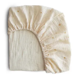 Mushie Mini Muslin Crib Sheet