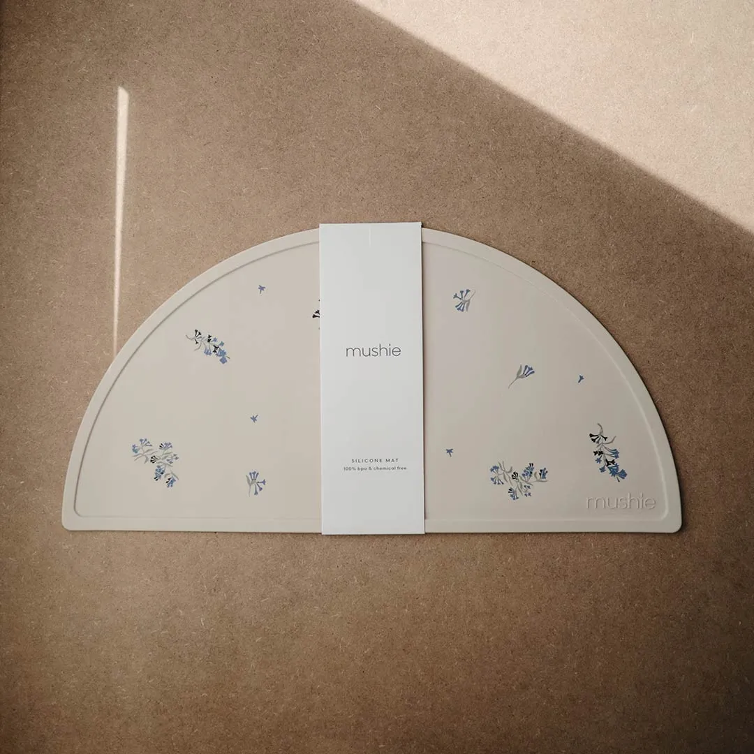 Mushie Silicone Placemat - Lilac Flowers