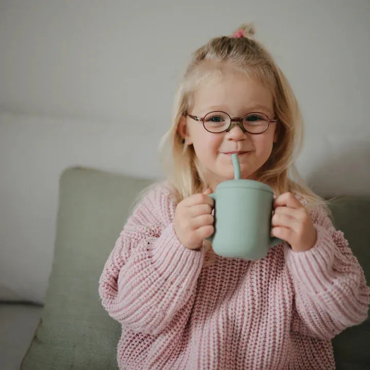 Mushie Silicone Training Cup   Straw