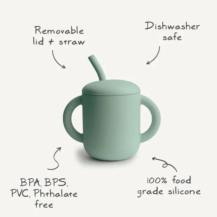 Mushie Silicone Training Cup   Straw