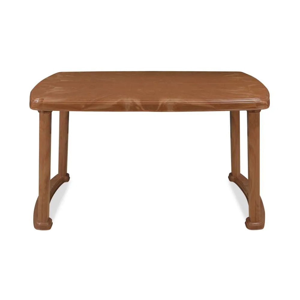 Nilkamal Mega Plastic Table L1360 x W840 x H720mm Pear Wood