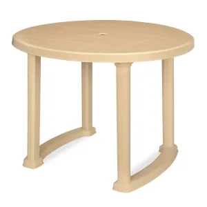 Nilkamal Meridian Plastic Table L100 x H710mm Marble Beige