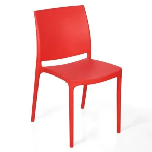 Nilkamal Novella Plastic Chair Bright Red
