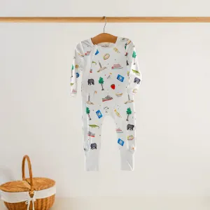 Nola Tawk Louisiana Kid Zip Footie/Romper