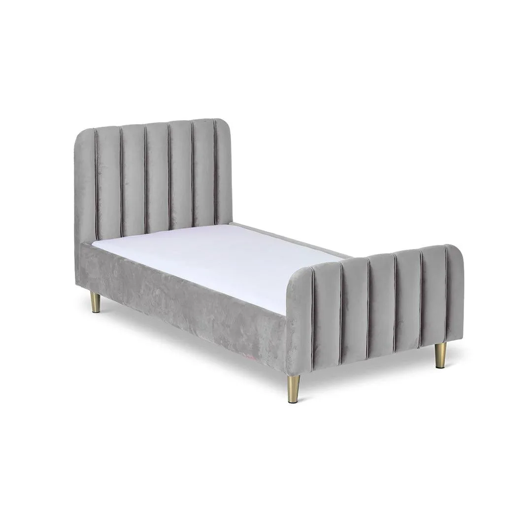 Obaby Gatsby Velvet Toddler Bed - Grey