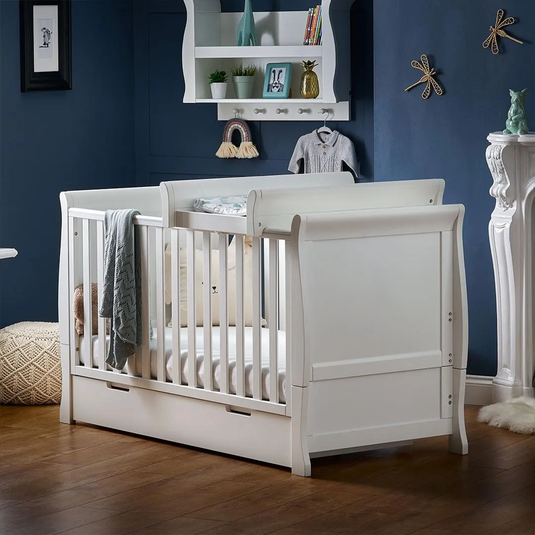 Obaby Stamford Space Saver Cot - White