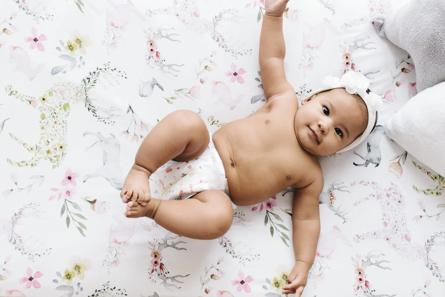 Oilo Fawn Jersey Crib Sheet