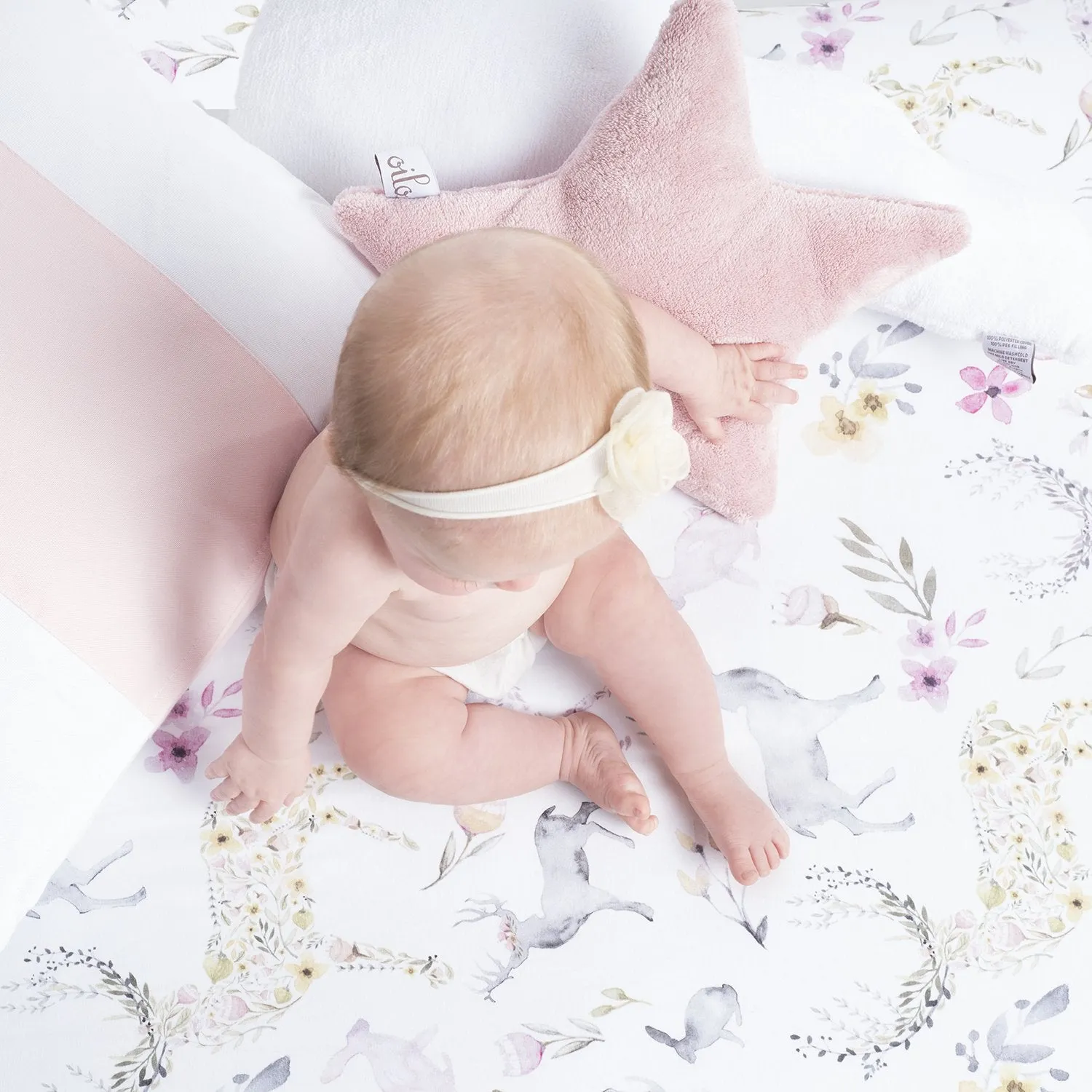 Oilo Fawn Jersey Crib Sheet