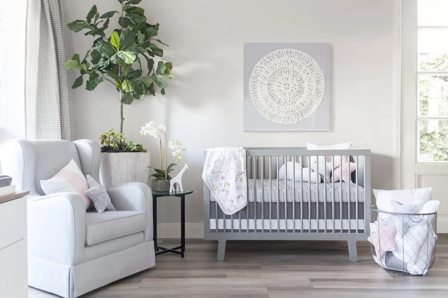 Oilo Fawn Jersey Crib Sheet