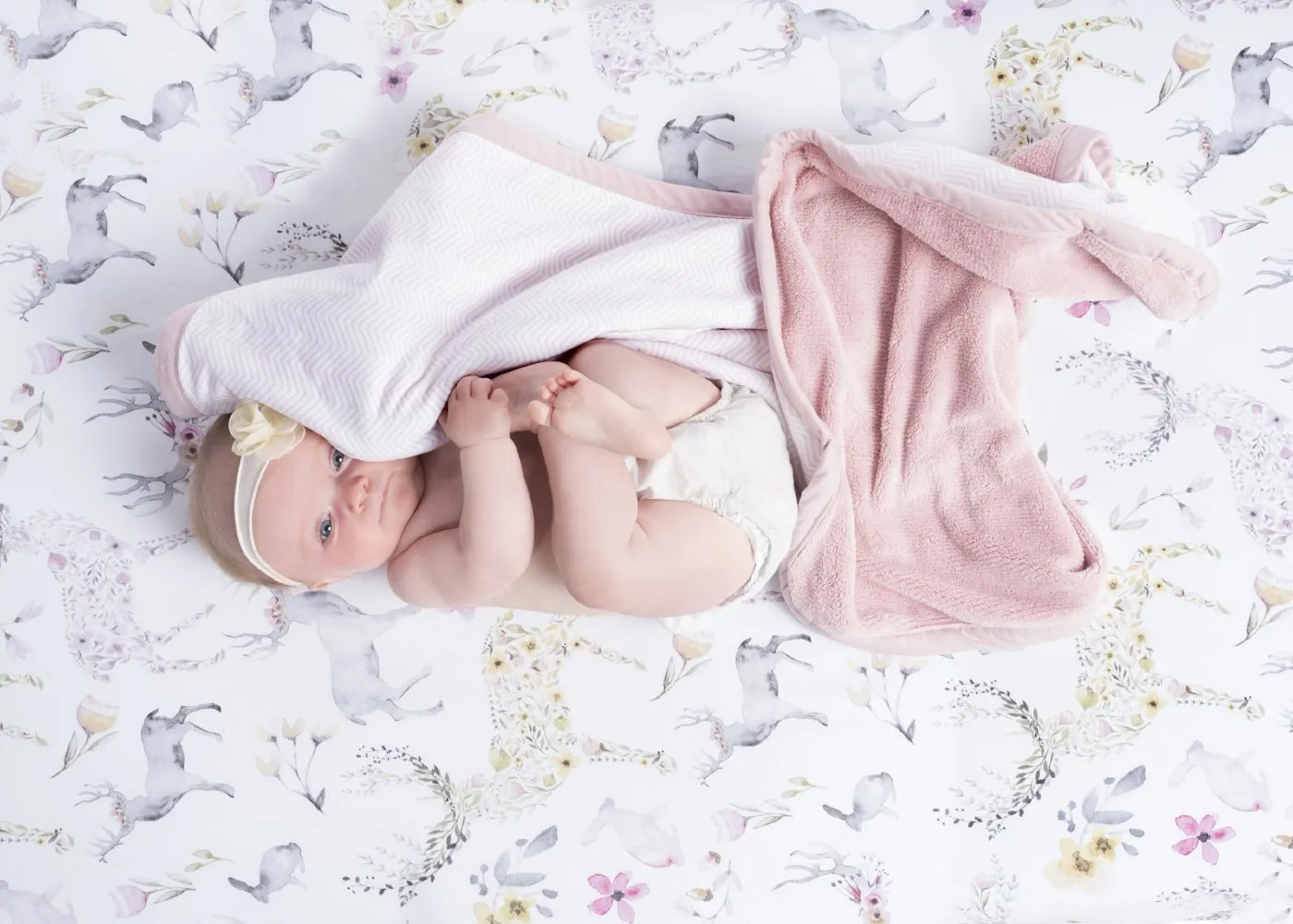 Oilo Fawn Jersey Crib Sheet