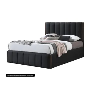 Oshi Shuri Hydraulic Queen Bed L1980 x W1530mm Black