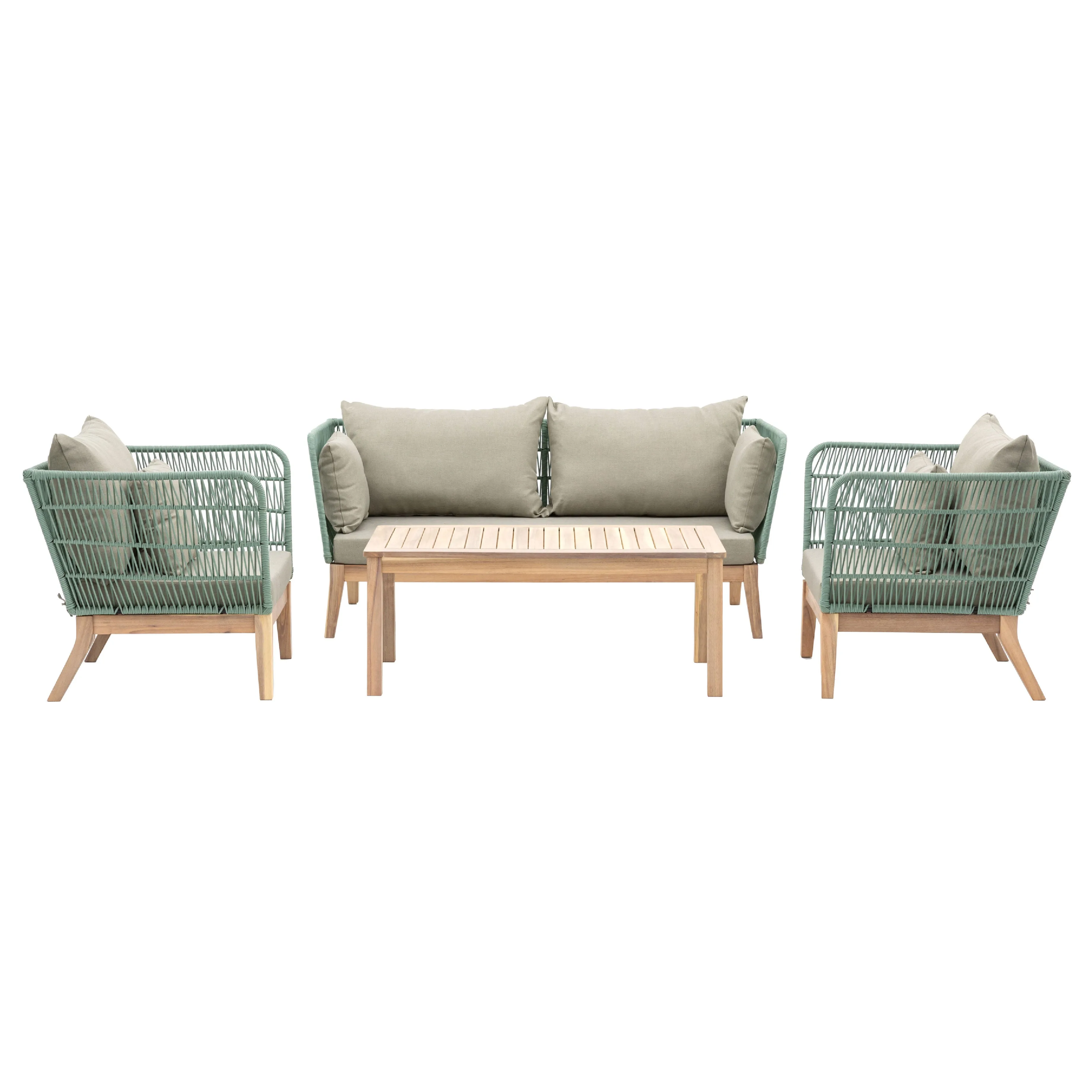 Outdoor Cataldo Lounge Set | Green Acacia