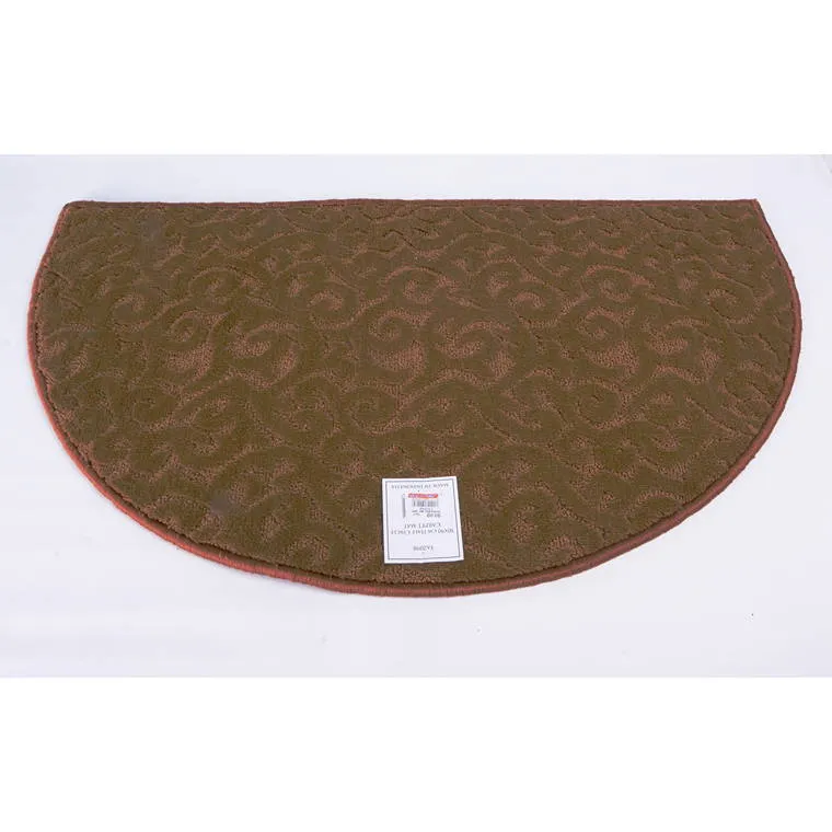 Overlocked Mat Semi Circle, 90cm, Asstd Colours