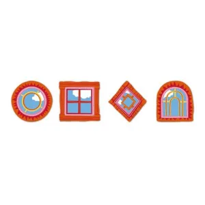 Play School Window Cut Outs, 4pk