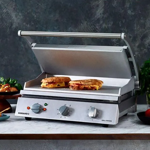 Roband Grill Station 8 Slice Ribbed Plates GSA815R
