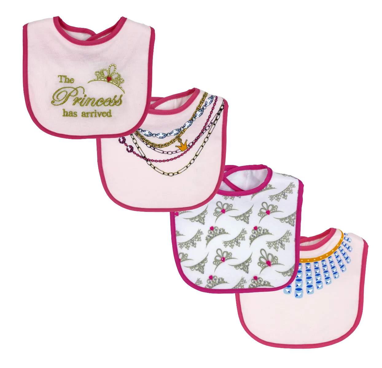 Rose Textiles 4-Pack Waterproof Bib | The Princess