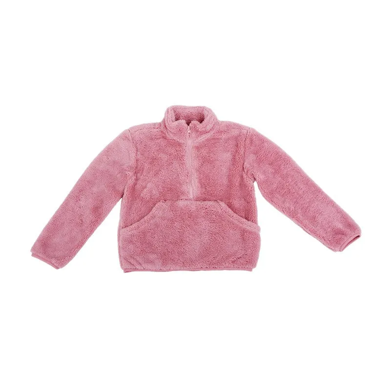 Sherpa Half Zip, Sunset, Size 12