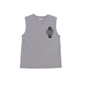 Skate Print Muscle Tank, Size 8