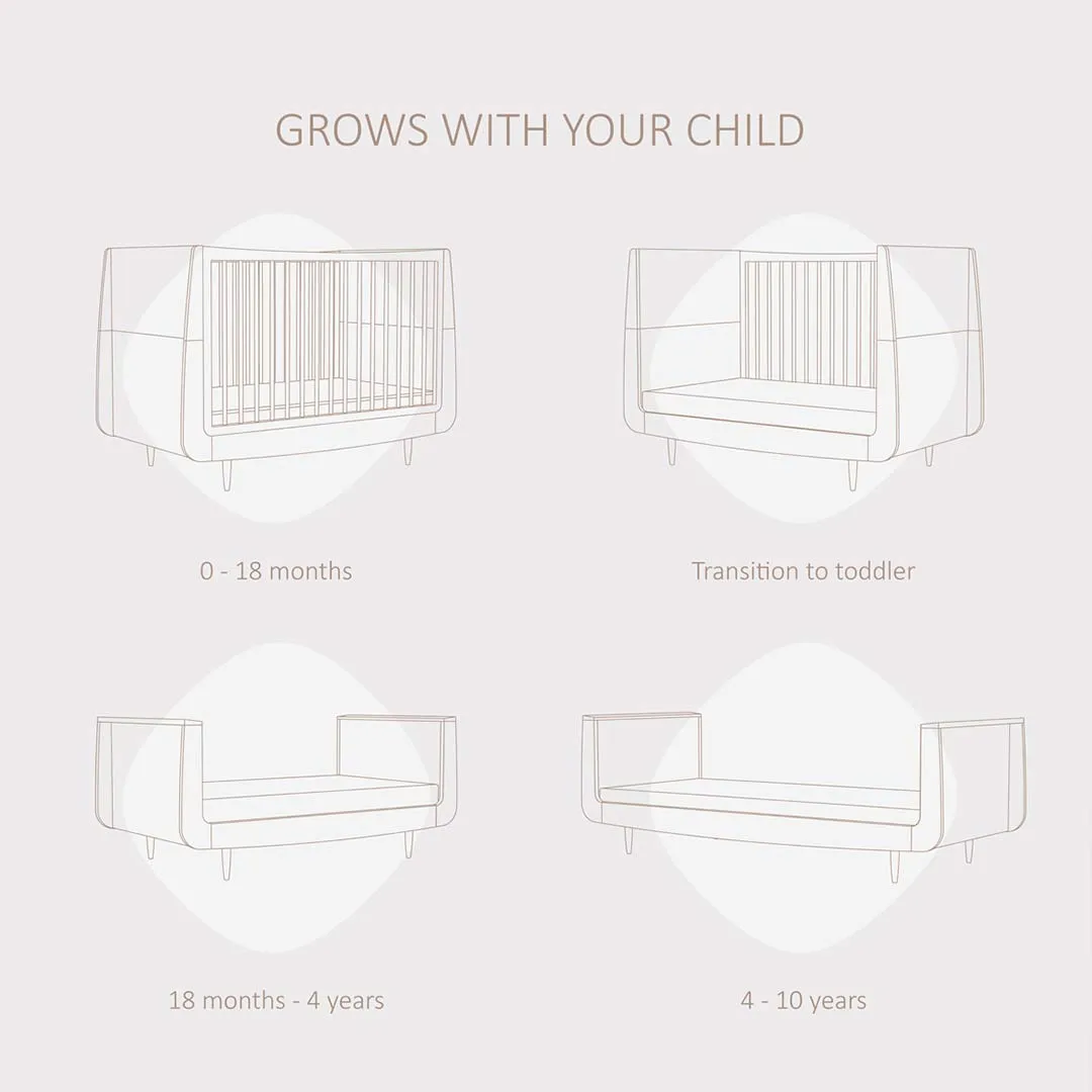 SnuzKot Cot Bed - The Natural Edit - Silver Birch