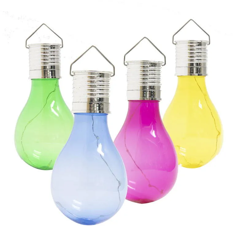 Solar Colourful Bulb Light, 4 Asstd Colours